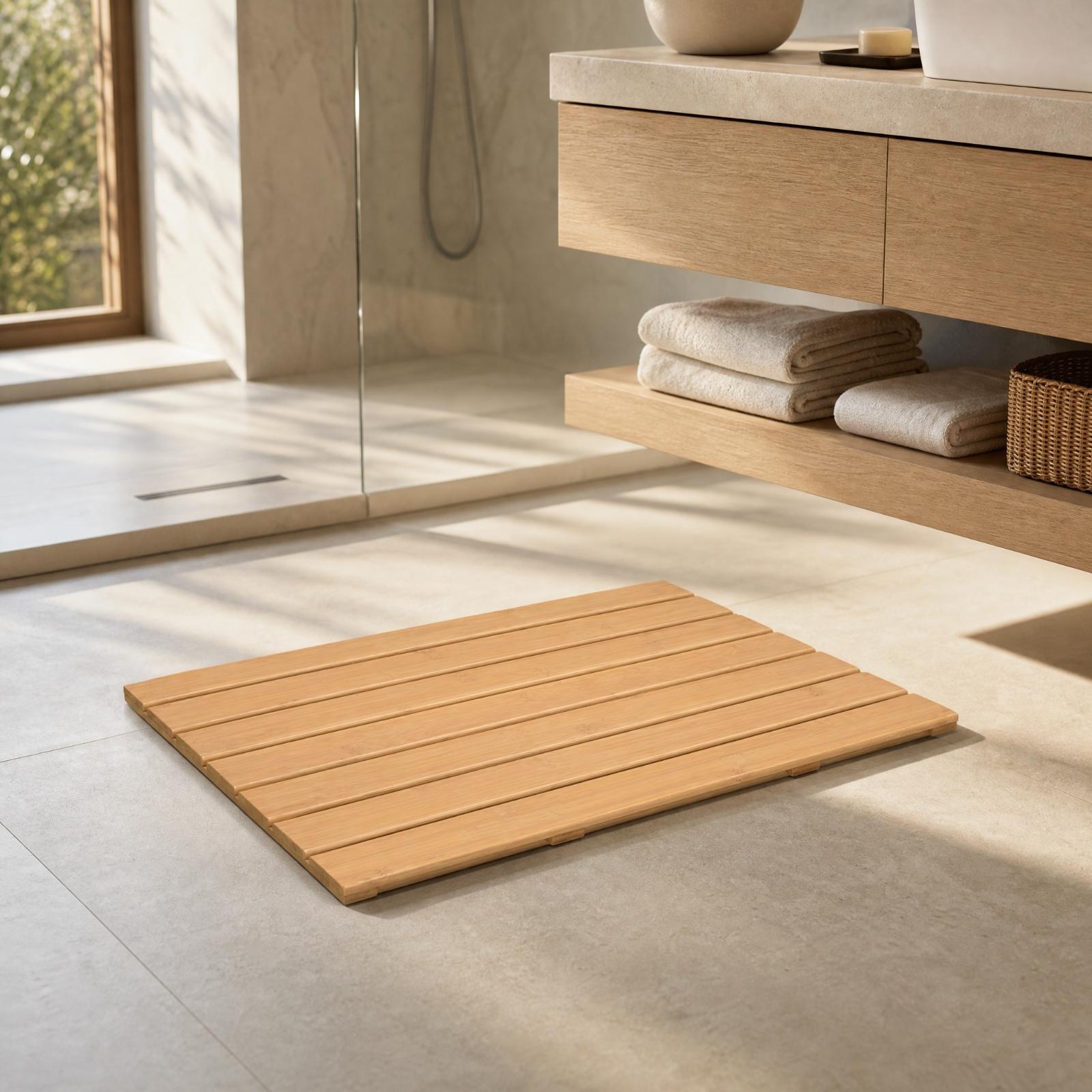 Bamboo Slat Restroom Mat Quick - Bamboo Bath Mat review and price