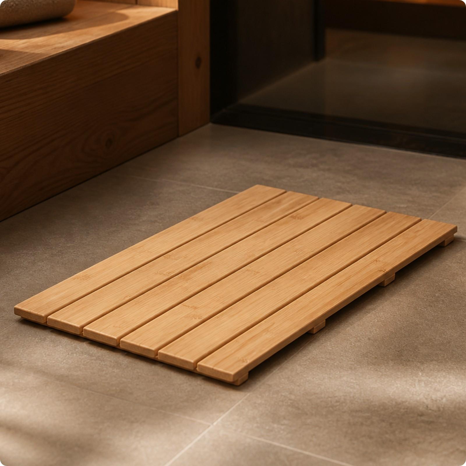 Bamboo Slat Restroom Mat Quick - Bamboo Bath Mat review and price