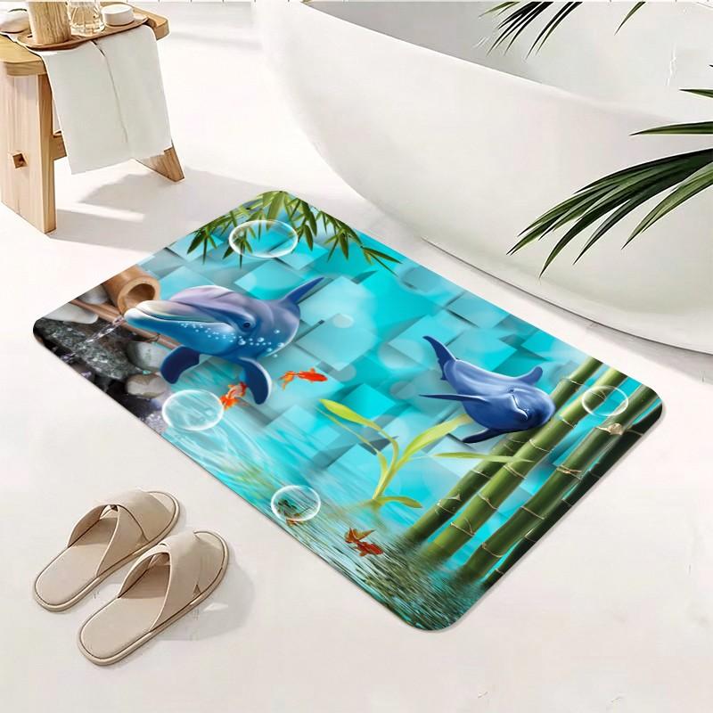 1 Piece Underwater Dolphin Bam - Bamboo Bath Mat review and price