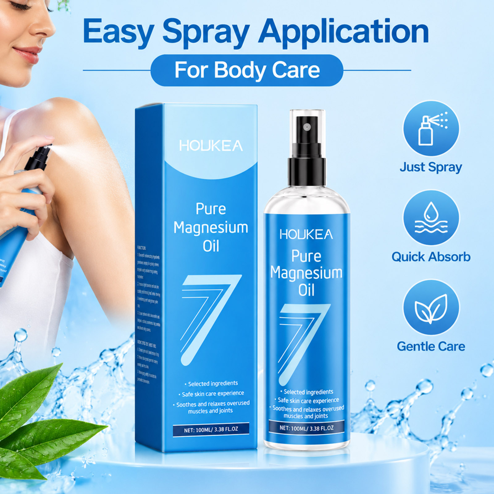 Pure Magnesium Oil Spray 100ml - Bath Salts Magnesium review and price